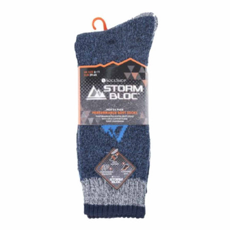 4 Pack Men's Cushion Sole Hiking Work Boot Socks