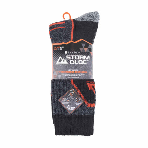 4 Pack Men's Cushioned Anti Blister Hiking Socks