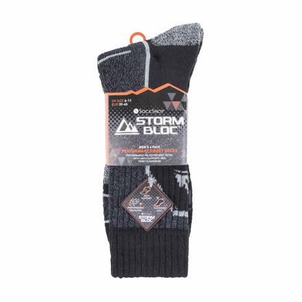 4 Pack Men's Cushioned Anti Blister Hiking Socks