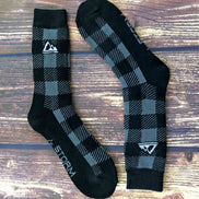 2 Pack Men's Thick Cushioned Patterned Winter Warm Thermal Boot Socks for Hiking