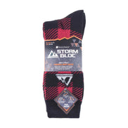 2 Pack Men's Thick Cushioned Patterned Winter Warm Thermal Boot Socks for Hiking