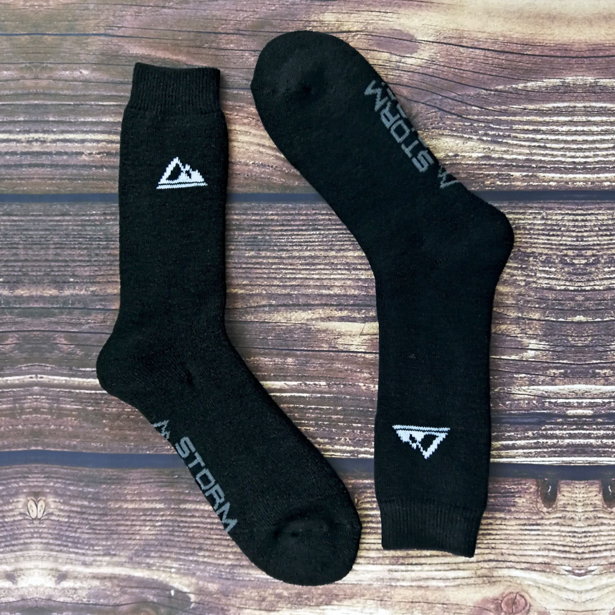 2 Pack Men's Thick Cushioned Patterned Winter Warm Thermal Boot Socks for Hiking