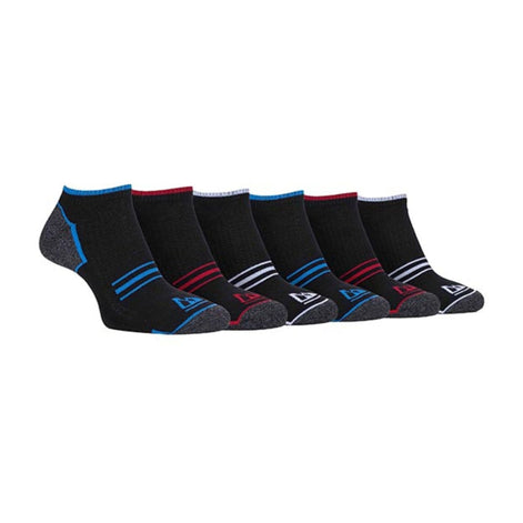 6 Pack Men's Cushioned Sole Running Low Cut Trainer Socks