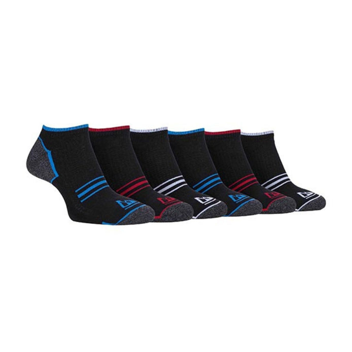6 Pack Men's Cushioned Sole Running Low Cut Trainer Socks