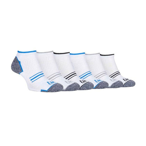 6 Pack Men's Cushioned Sole Running Low Cut Trainer Socks