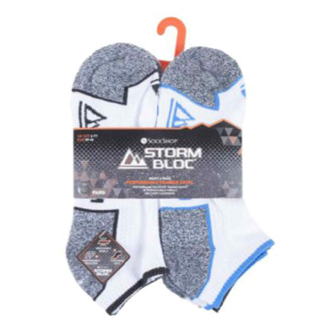 6 Pack Men's Cushioned Sole Running Low Cut Trainer Socks