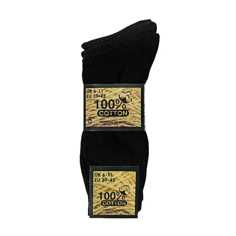 Mens Thin Soft Cotton Plain Coloured Socks (Multipack Options)