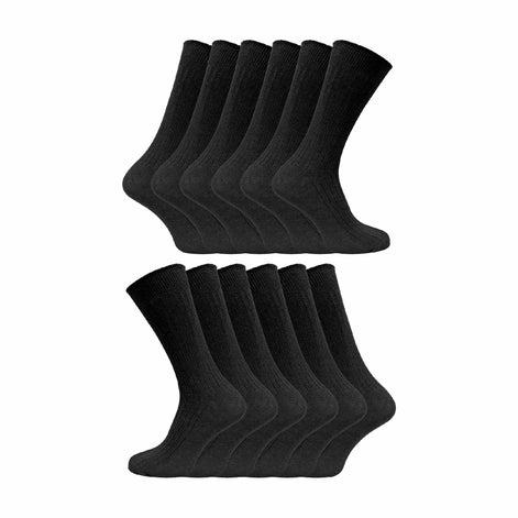 Mens Thin Soft Cotton Plain Coloured Socks (Multipack Options)