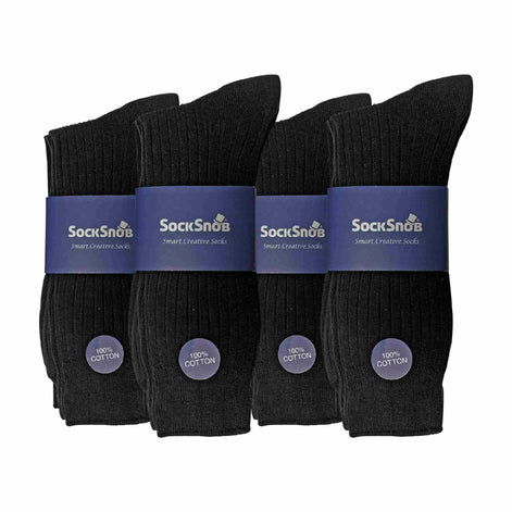 Mens Thin Soft Cotton Plain Coloured Socks (Multipack Options)
