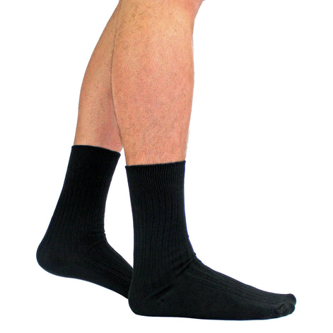 Mens Thin Soft Cotton Plain Coloured Socks (Multipack Options)