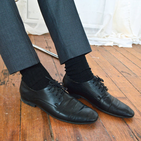 Mens Thin Soft Cotton Plain Coloured Socks (Multipack Options)