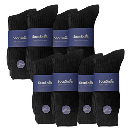 Mens Thin Soft Cotton Plain Coloured Socks (Multipack Options)