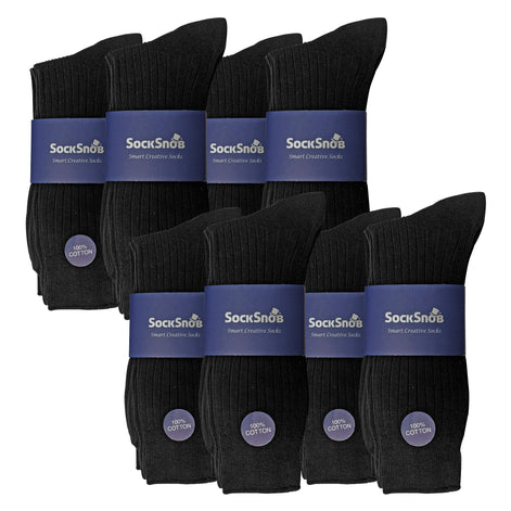Mens Thin Soft Cotton Plain Coloured Socks (Multipack Options)