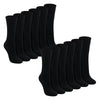 Ladies 12 Pack 100% Cotton Soft Breathable Socks