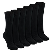 Ladies 6 Pack 100% Cotton Breathable Soft Socks