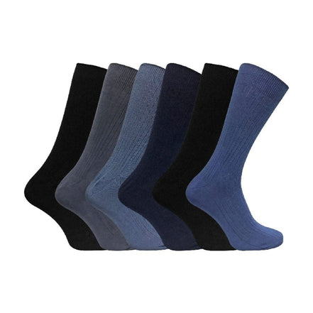 Mens Thin Soft Cotton Plain Coloured Socks (Multipack Options)
