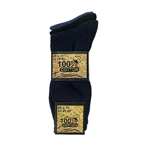 Mens Thin Soft Cotton Plain Coloured Socks (Multipack Options)