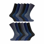Mens Thin Soft Cotton Plain Coloured Socks (Multipack Options)