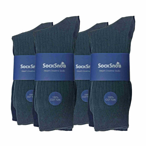 Mens Thin Soft Cotton Plain Coloured Socks (Multipack Options)