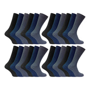 Mens Thin Soft Cotton Plain Coloured Socks (Multipack Options)