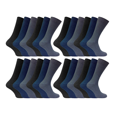 Mens Thin Soft Cotton Plain Coloured Socks (Multipack Options)