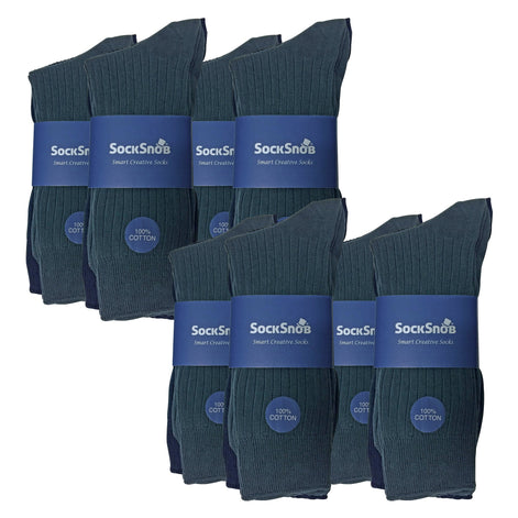 Mens Thin Soft Cotton Plain Coloured Socks (Multipack Options)
