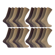Mens Thin Soft Cotton Plain Coloured Socks (Multipack Options)