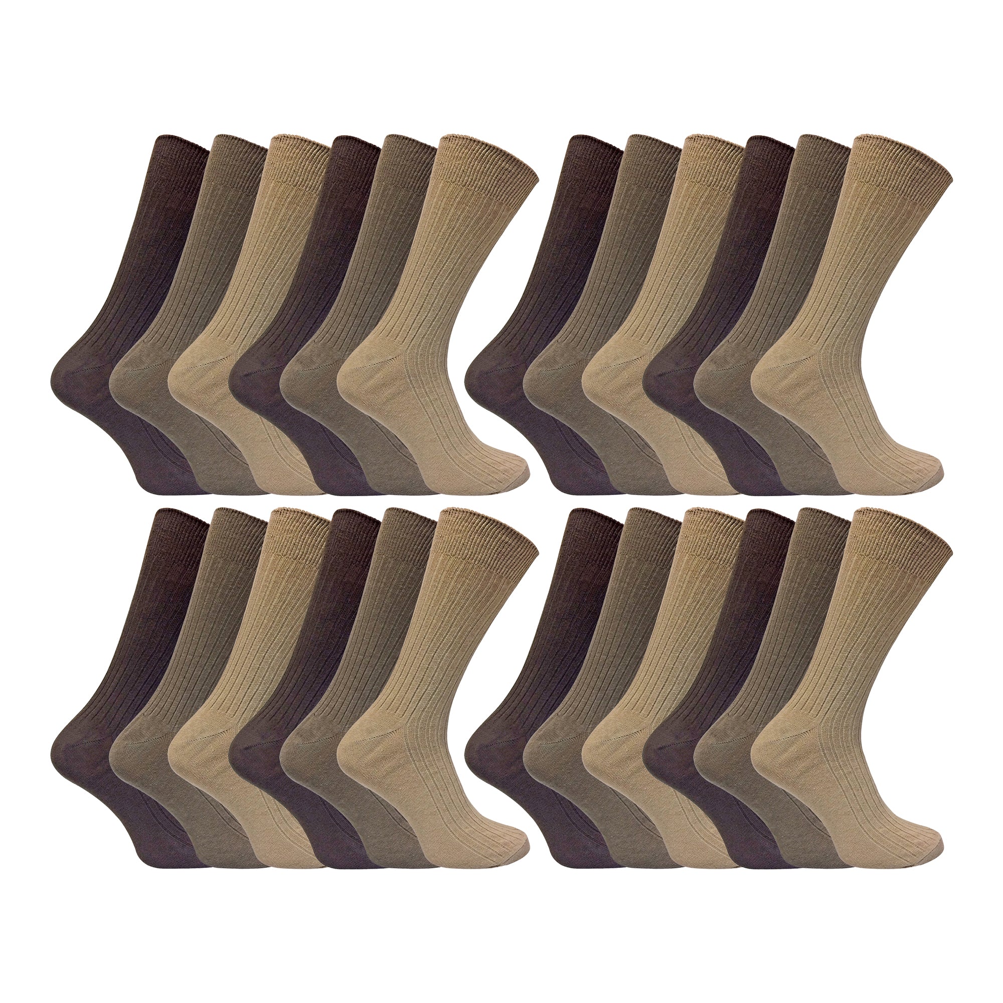 Mens Thin Soft Cotton Plain Coloured Socks (Multipack Options)