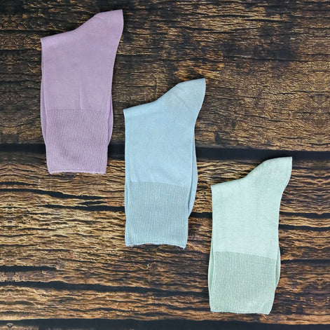 3 Pack Ladies Anti Odour Loose Wide Bamboo Socks with Non Elastic Top