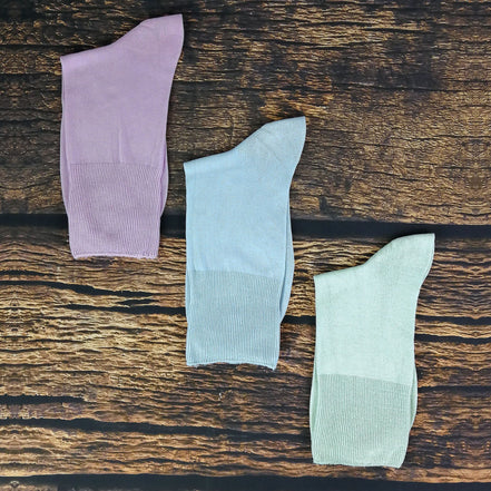 3 Pack Ladies Anti Odour Loose Wide Bamboo Socks with Non Elastic Top