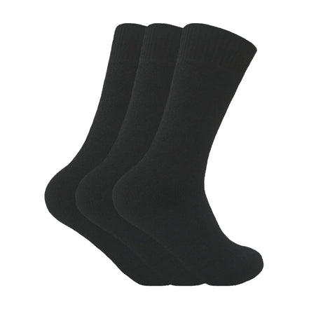3 Pack Men's Padded Sole Winter Warm Thermal Wool Walking Boot Socks