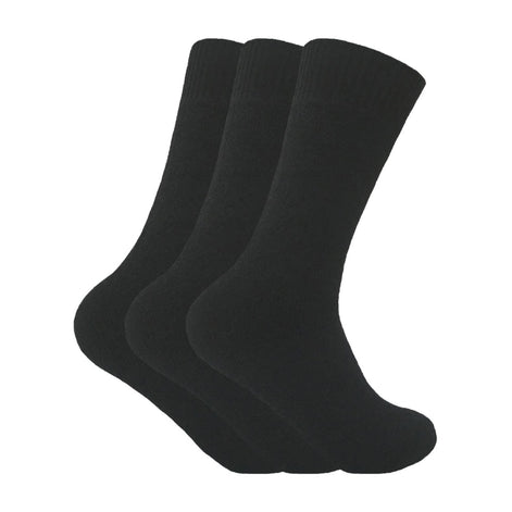3 Pack Men's Padded Sole Winter Warm Thermal Wool Walking Boot Socks