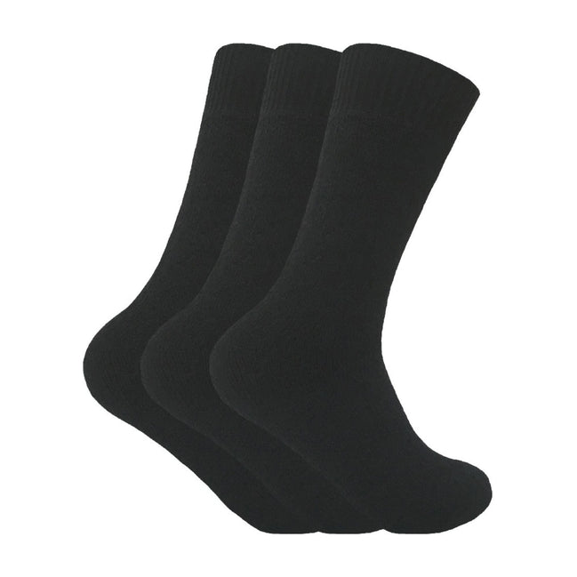 3 Pack Men's Padded Sole Winter Warm Thermal Wool Walking Boot Socks
