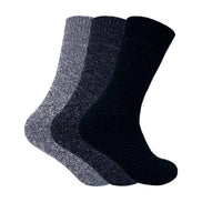 3 Pack Men's Padded Sole Winter Warm Thermal Wool Walking Boot Socks