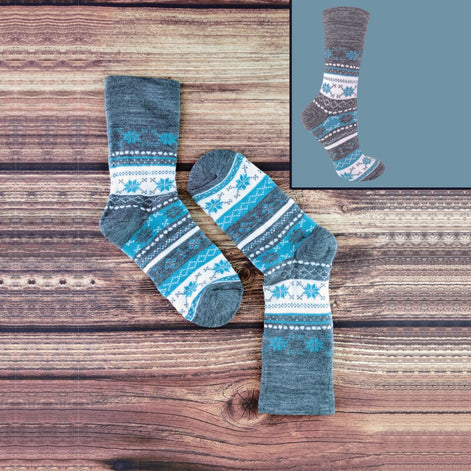 3 Pack Ladies Warm Fairisle Thermal Viloft Socks for Winter