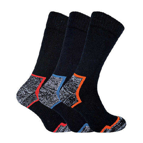 3 Pack Men's Heavy Duty Cotton Cushioned Work Boot Socks