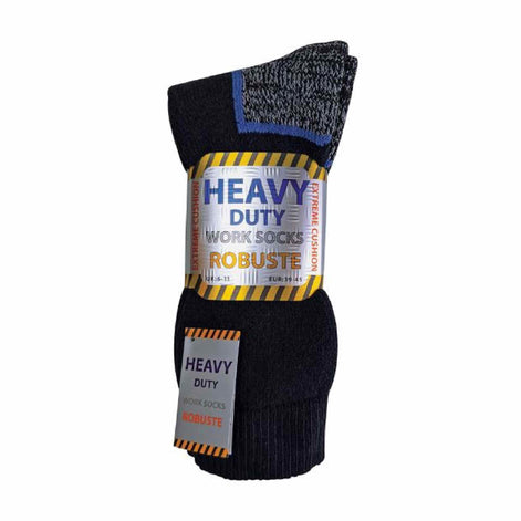 3 Pack Men's Heavy Duty Cotton Cushioned Work Boot Socks