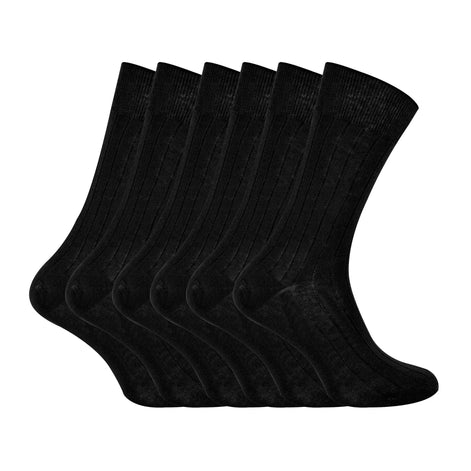 6 Pack Men's 100% Egyptian Cotton Dress Socks