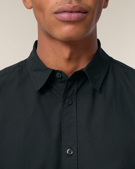 Organic Poplin Long Sleeve Shirt: Men's