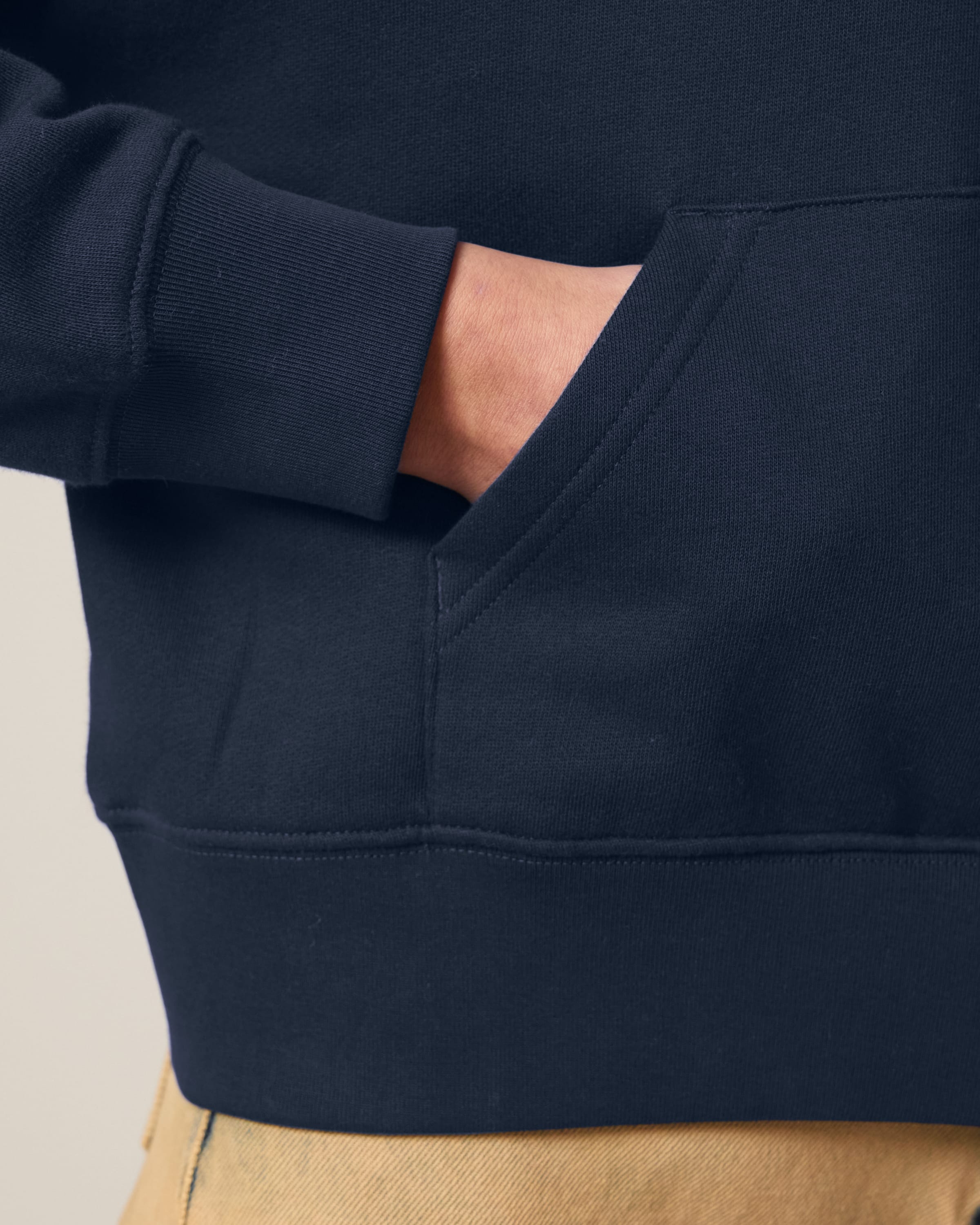 Organic Dropped Shoulder Zipped Hoodie: Women's