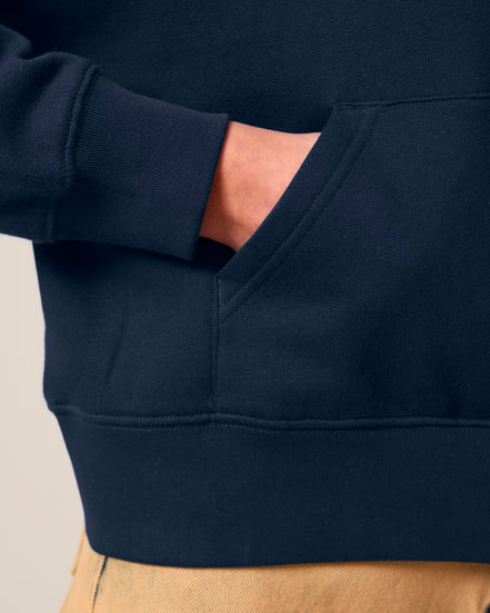 Organic Dropped Shoulder Zipped Hoodie: Women's