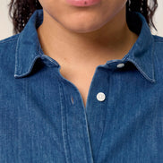 Organic Cotton Long Sleeve Denim Shirt: Womens