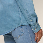 Organic Cotton Long Sleeve Denim Shirt: Mens