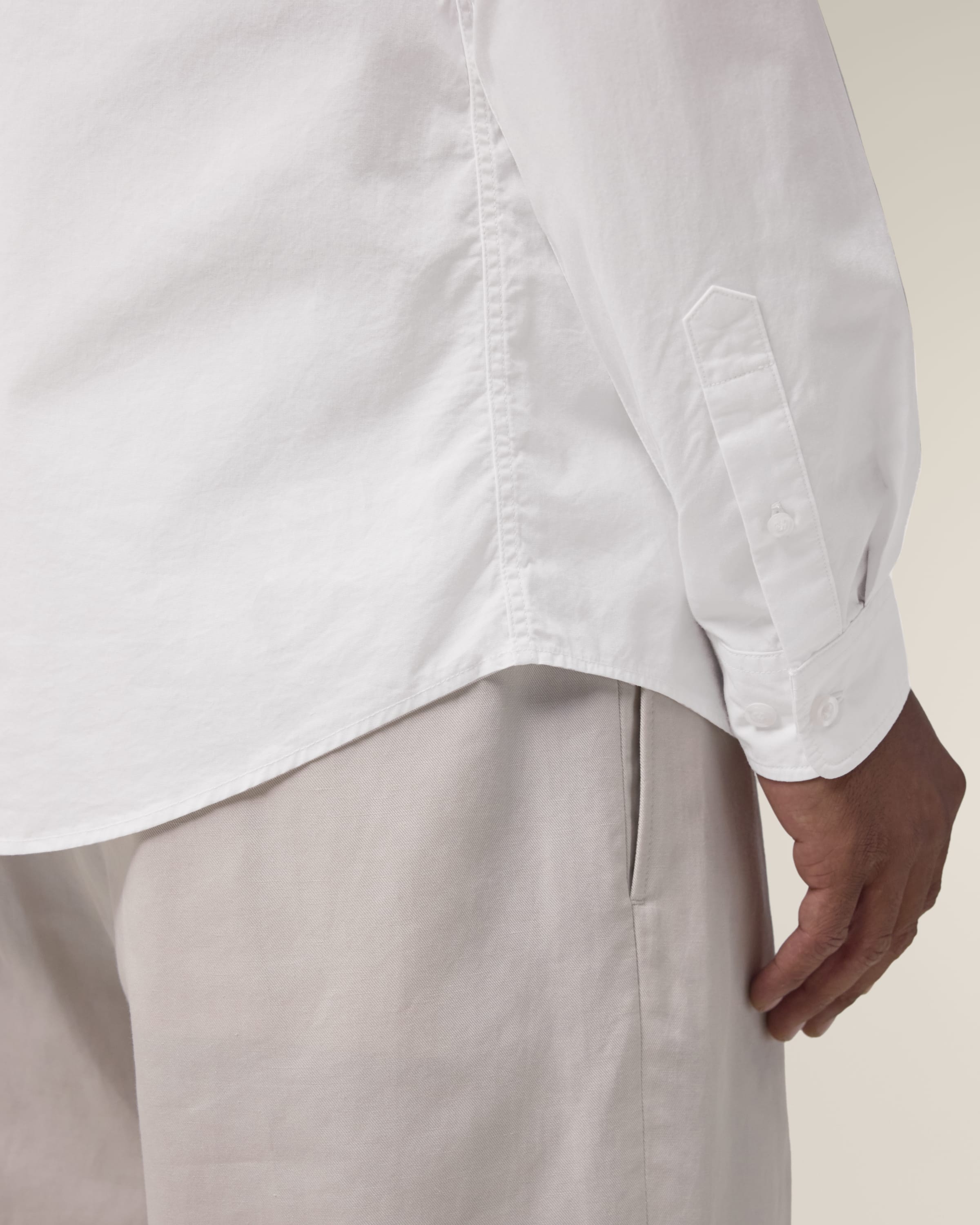 Organic Poplin Long Sleeve Shirt: Men's