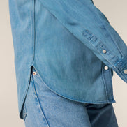 Organic Cotton Long Sleeve Denim Shirt: Womens