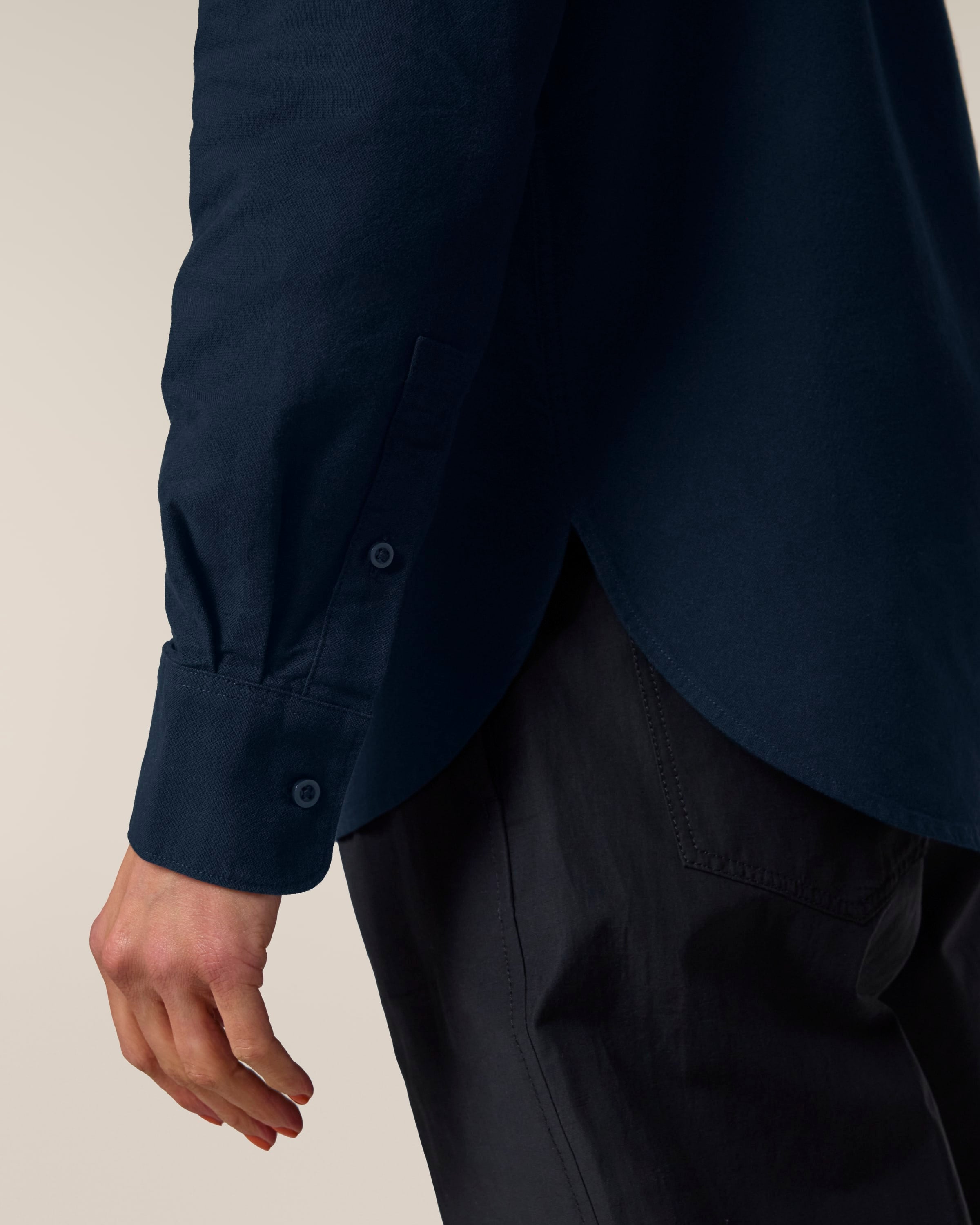Organic Cotton Oxford Long Sleeve Shirt: Women's