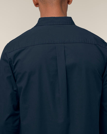 Organic Poplin Long Sleeve Shirt: Men's