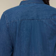 Organic Cotton Long Sleeve Denim Shirt: Womens