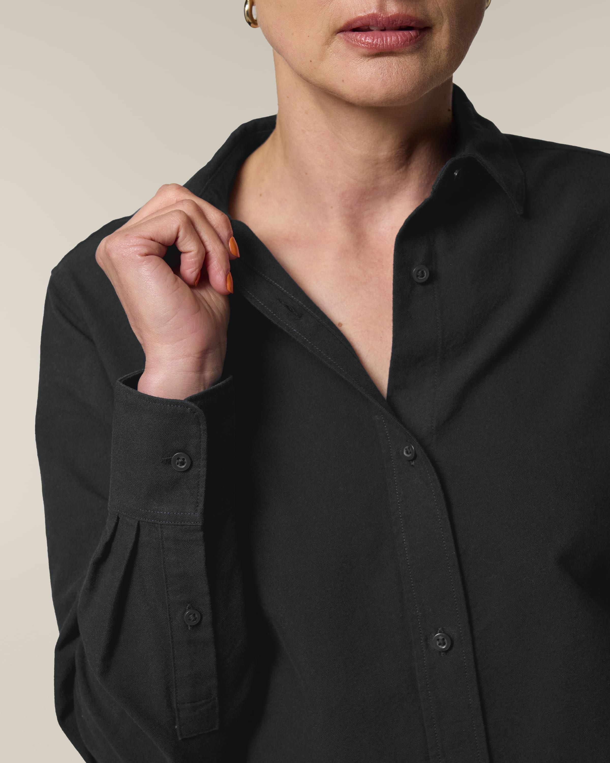 Organic Cotton Oxford Long Sleeve Shirt: Women's