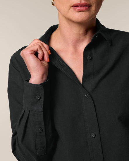 Organic Cotton Oxford Long Sleeve Shirt: Women's